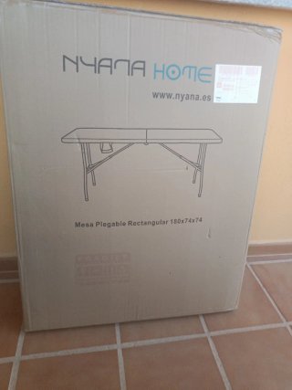 Mesa plegable 180 cm camping/terraza