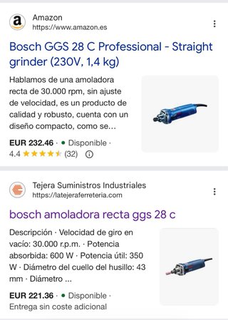 Amoladora recta Bosch GGS 28 C