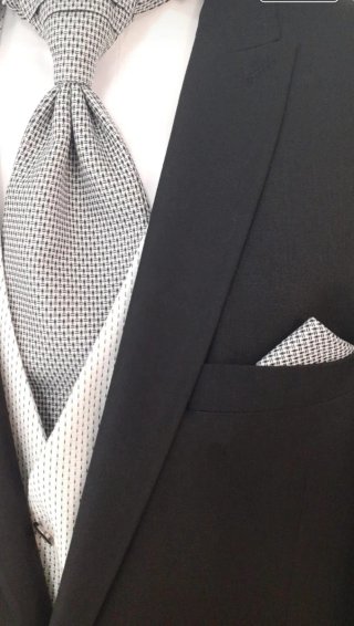 Traje de Novio Negro y Blanco Nuevo