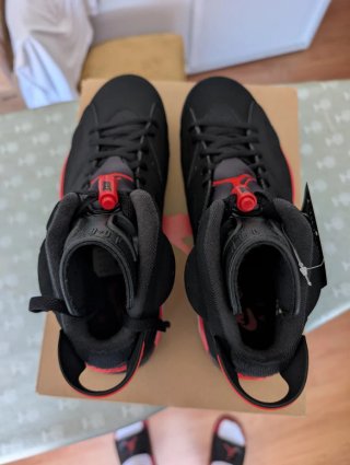 Jordan 6 Retro Infrared Negro Rojo