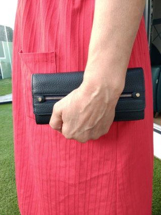 Cartera de cuero texturizado Georges Rech Azul Mar