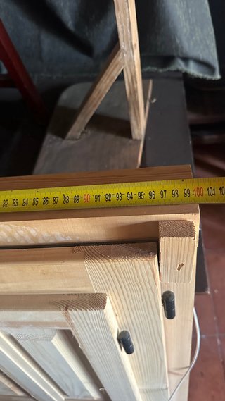 Ventana  de madera con cristal 100x100cm