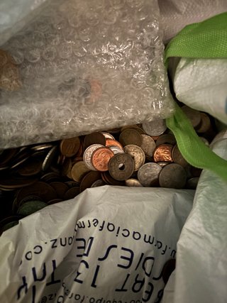 Monedas antiguas variadas 1kg.