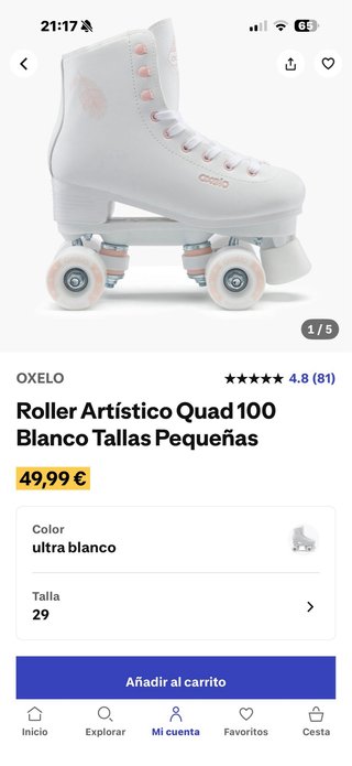 Patines artísticos Oxelo Talla 29
