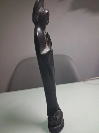 Virgen Orante Talla Ébano Africano S. XX