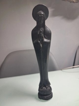 Virgen Orante Talla Ébano Africano S. XX