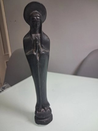 Virgen Orante Talla Ébano Africano S. XX