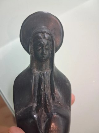 Virgen Orante Talla Ébano Africano S. XX