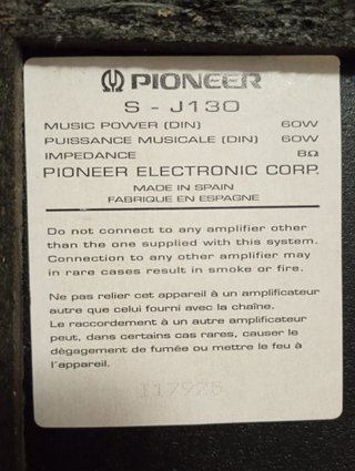 Altavoces Pioneer - Juego Negro