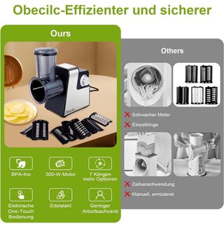 Rallador Eléctrico 300W 7 Cuchillas