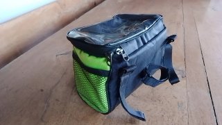 Bolsa Manillar Bicicleta Negra y Verde