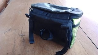 Bolsa Manillar Bicicleta Negra y Verde