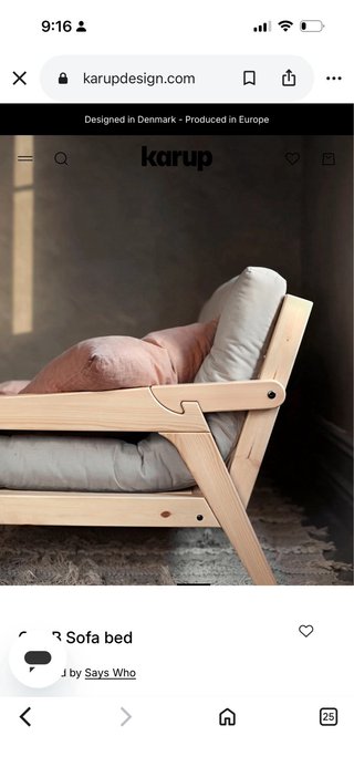 Sofá-cama Futón Madera de diseño