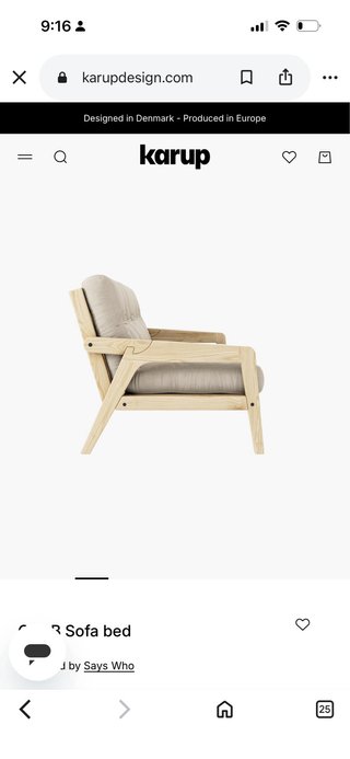 Sofá-cama Futón Madera de diseño