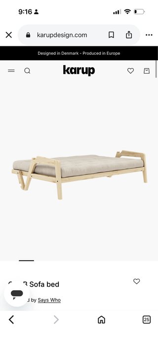 Sofá-cama Futón Madera de diseño