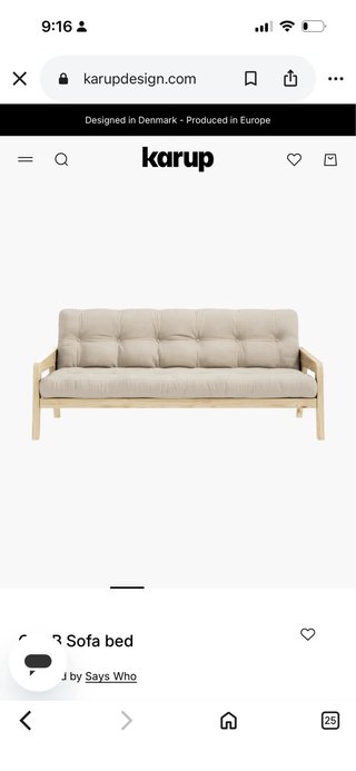 Sofá-cama Futón Madera de diseño