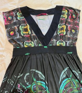 Vestido estampado multicolor talla L