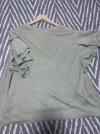 Camisetas Mango Verde y Amarillo Talla M