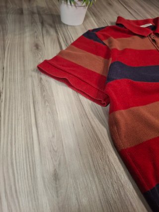 Polo Lacoste Talla 5 (L) Rayas Hombre