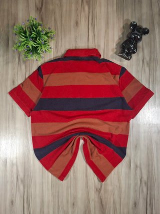 Polo Lacoste Talla 5 (L) Rayas Hombre