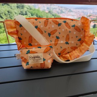 Set Borsa con Volant + Pouch Carote