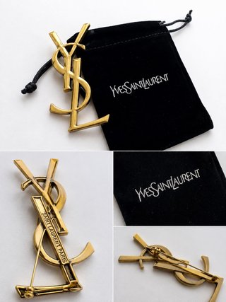 Spilla YSL Saint Laurent Oro