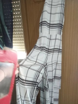 Mono blanco a cuadros talla M