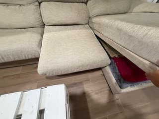 Sofá cheslong 3m beige tela