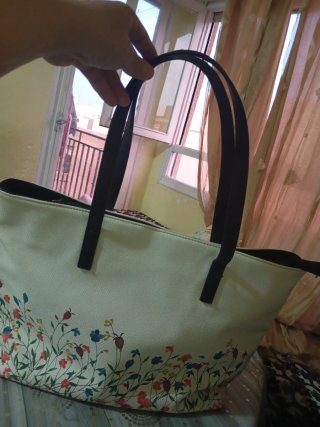 Bolso Fortime floral beige multicolor