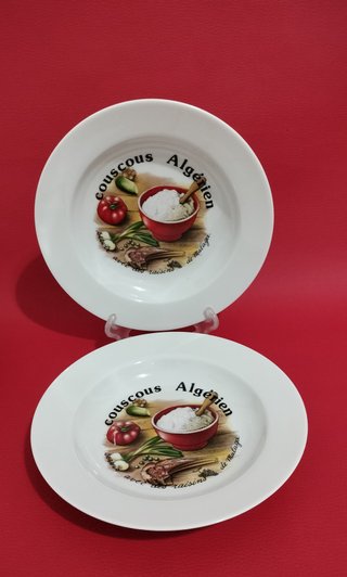 6 Platos Hondos Limoges Couscous