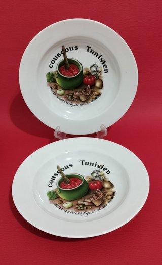 6 Platos Hondos Limoges Couscous