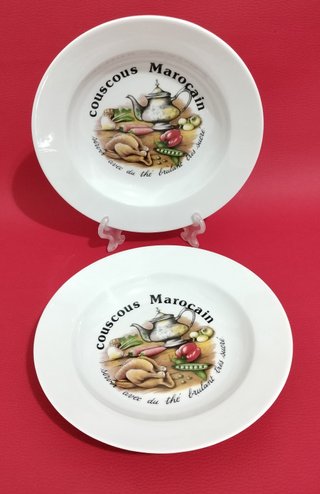 6 Platos Hondos Limoges Couscous