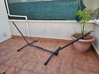 Hamaca de jardín multicolor con soporte