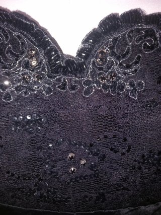 Abito elegante nero pizzo