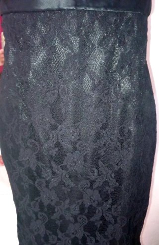 Abito elegante nero pizzo
