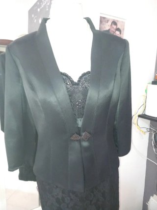 Abito elegante nero pizzo