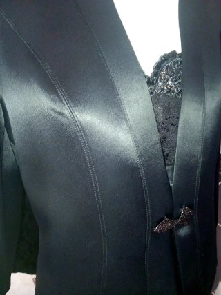 Abito elegante nero pizzo