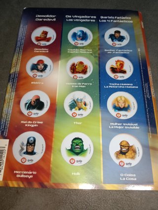 Álbum Marvel Heroes Axtion Flix Galp 2005