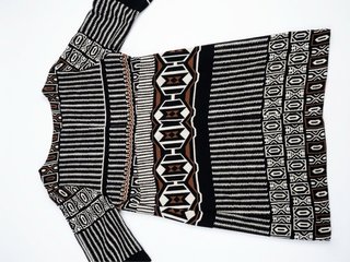 Vestido Bocetto corto ancho estampado geométrico