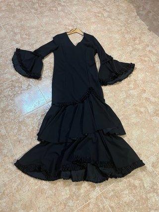 Vestido Flamenco Negro Volantes