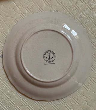 Platos La Cartuja rojos y blancos