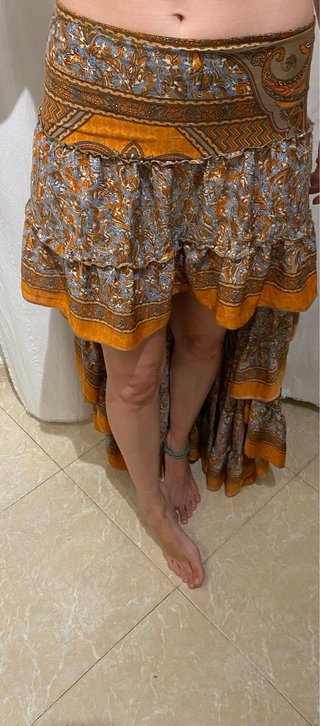 Falda boho volantes estampada