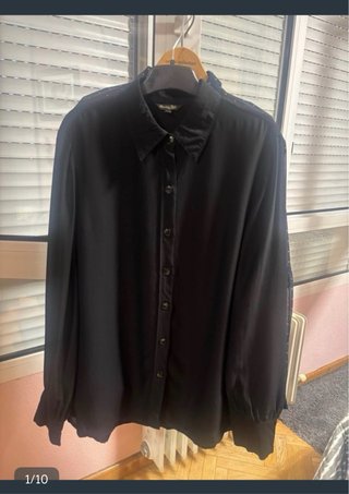 3CamisasNegra/azul/verde Massimo Dutti Talla 40/42