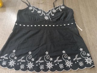 Camicetta Esprit nera con spalline