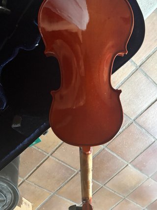 Violín con funda