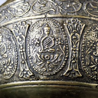 Jarrón Amkhora de bronce, Nepal, c.1900