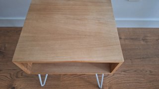 Mesita auxiliar madera y metal
