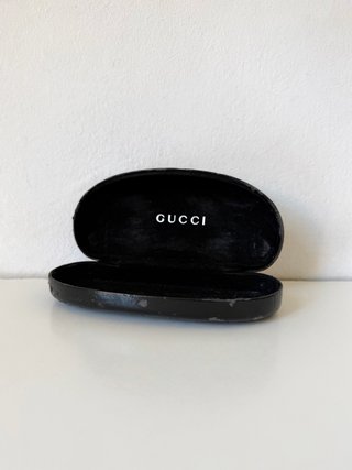 Occhiali da sole Gucci bianchi lenti blu