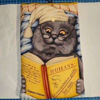 Funda tela libro gato 20x30cm