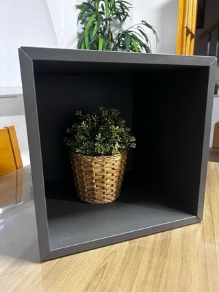Caja Decorativa Cubo Gris